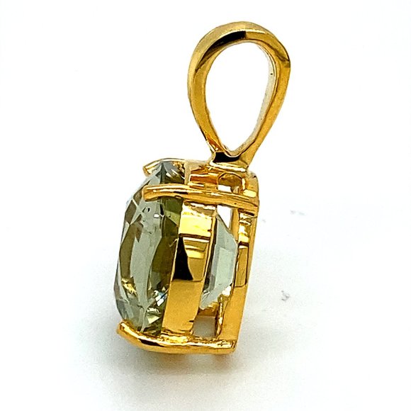 Mint Green Tourmaline 6.50ct Solid 14K Pendant - Picture 5 of 6
